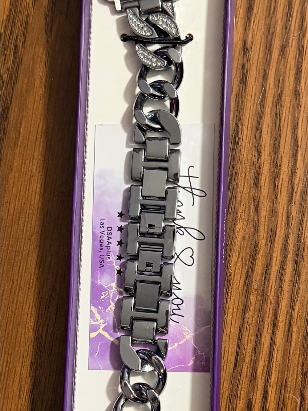 Apple Watch Band ONLY Gunmetal Chain Link Bracelet 42/44